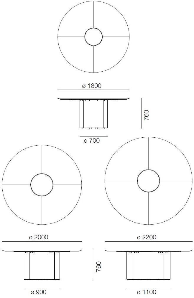 PROF Круглый стол для переговоров с системой управления кабелями Extralight sun-id-1417316 - Вид №4