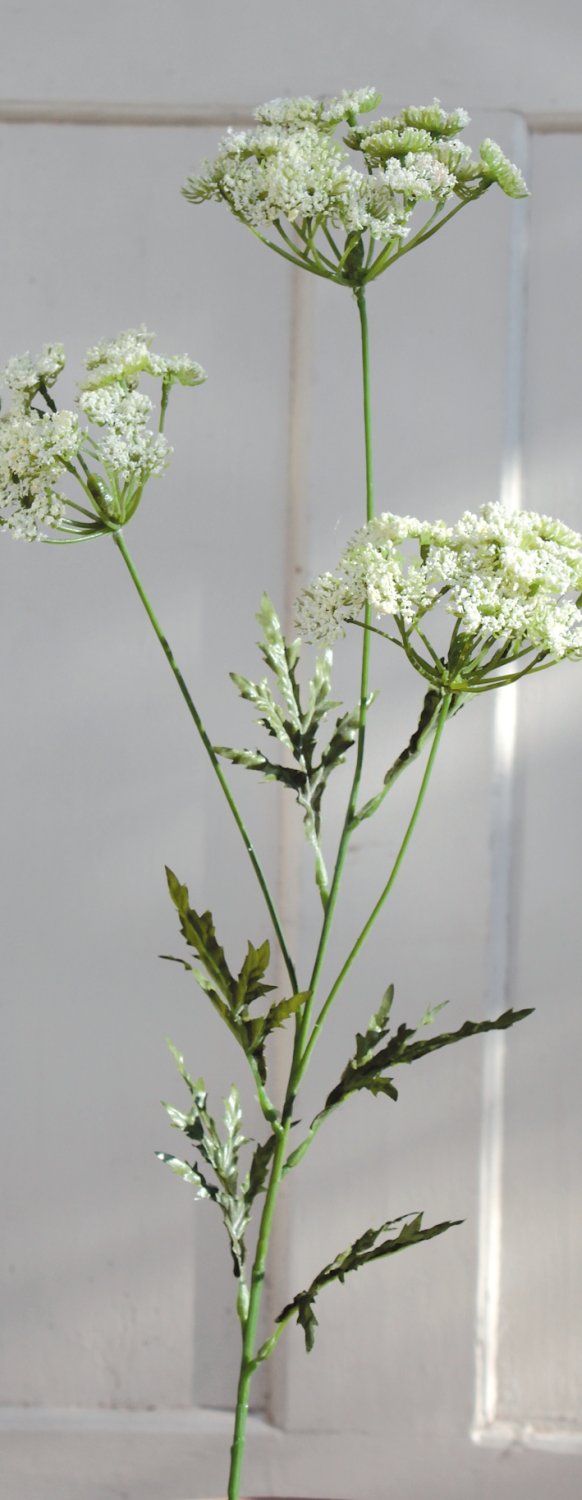 3535 777 a2 Шелковый тысячелистник, 3 цветка, 65 см, белый H-andreas  - Вид №2