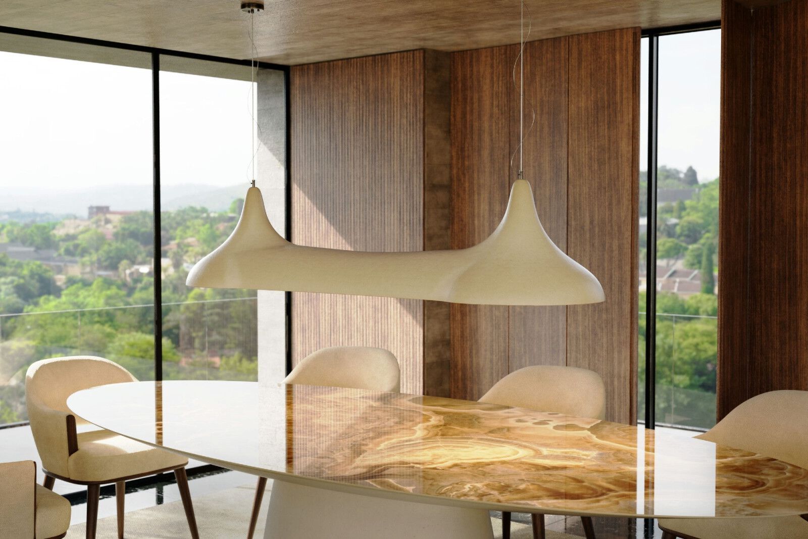 Светодиодный подвесной светильник из стекловолокна GANSK TUBA ARCH-00042059 - Вид №3