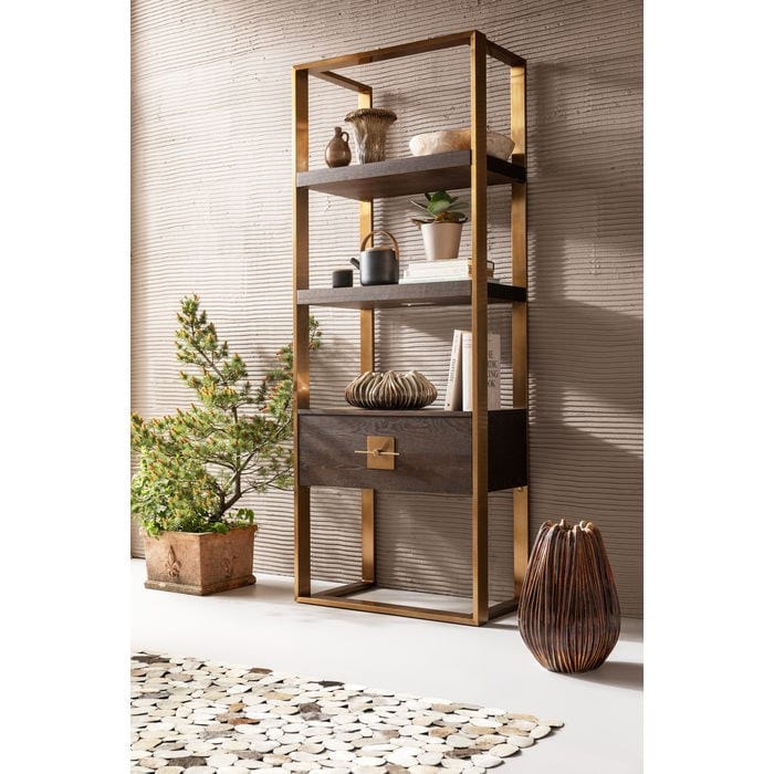 Стальная и деревянная полка с выдвижными ящиками KARE Design Осака ARCH-00118271 - Вид №5