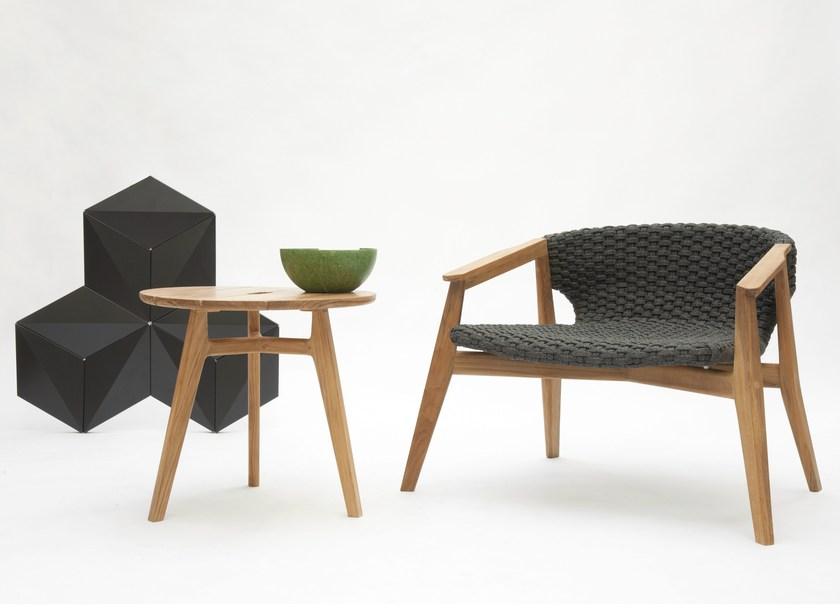 Ethimo Круглый садовый столик из тика Knit Knittb01 - Вид №11