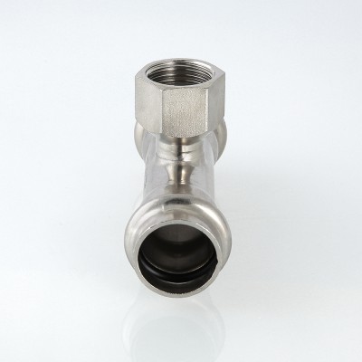 VTi.932.I.350735 Фитинг из нержавеющей стали – пресс-тройник с внутренней резьбой Valtec 35 мм х 1 1/4"  - Вид №2