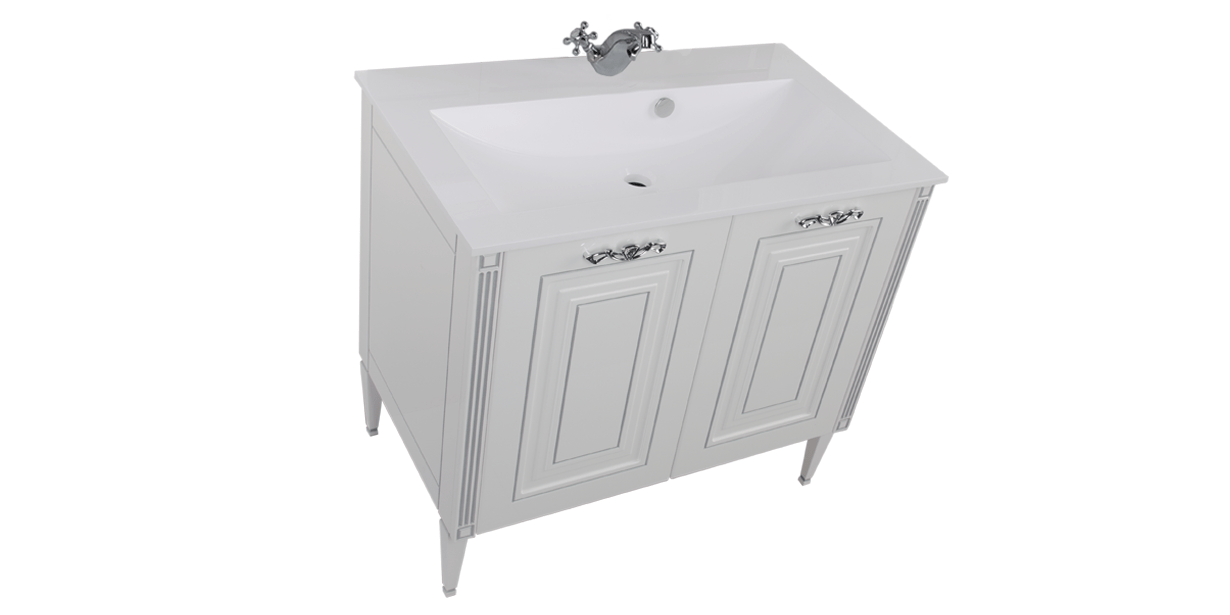 Комплект мебели Aquanet Паола 90 белый ПАЛЛАДА 00182133 - Вид №3