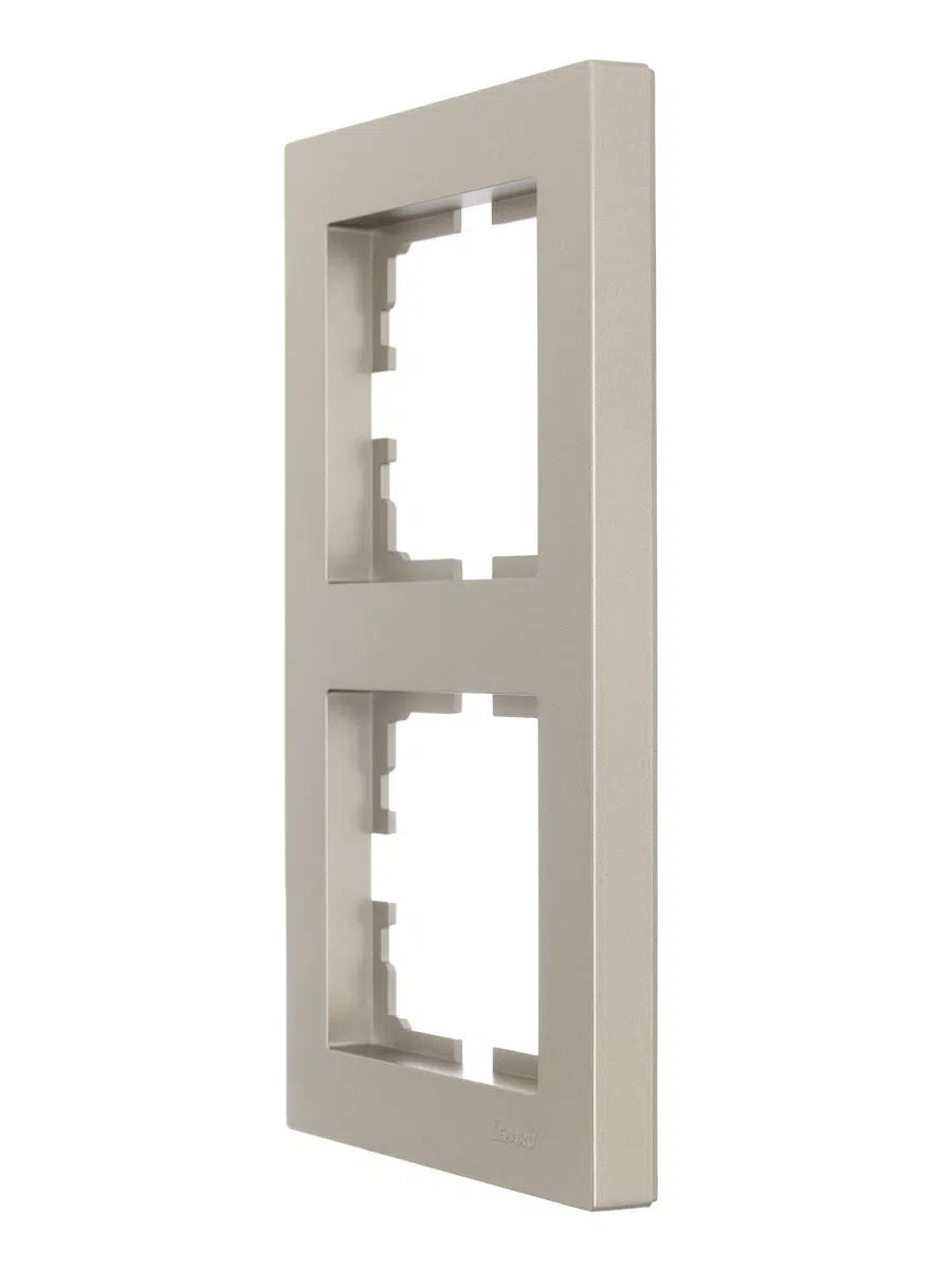 VESNA Рамка 2-ая вертикальная без вст титан LEZARD 742-3700-152 - Вид №1