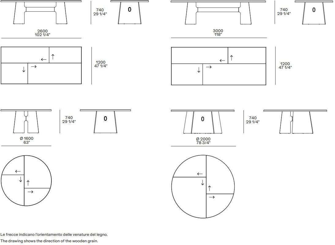 Poliform Круглый деревянный стол sun-id-1386724 - Вид №3