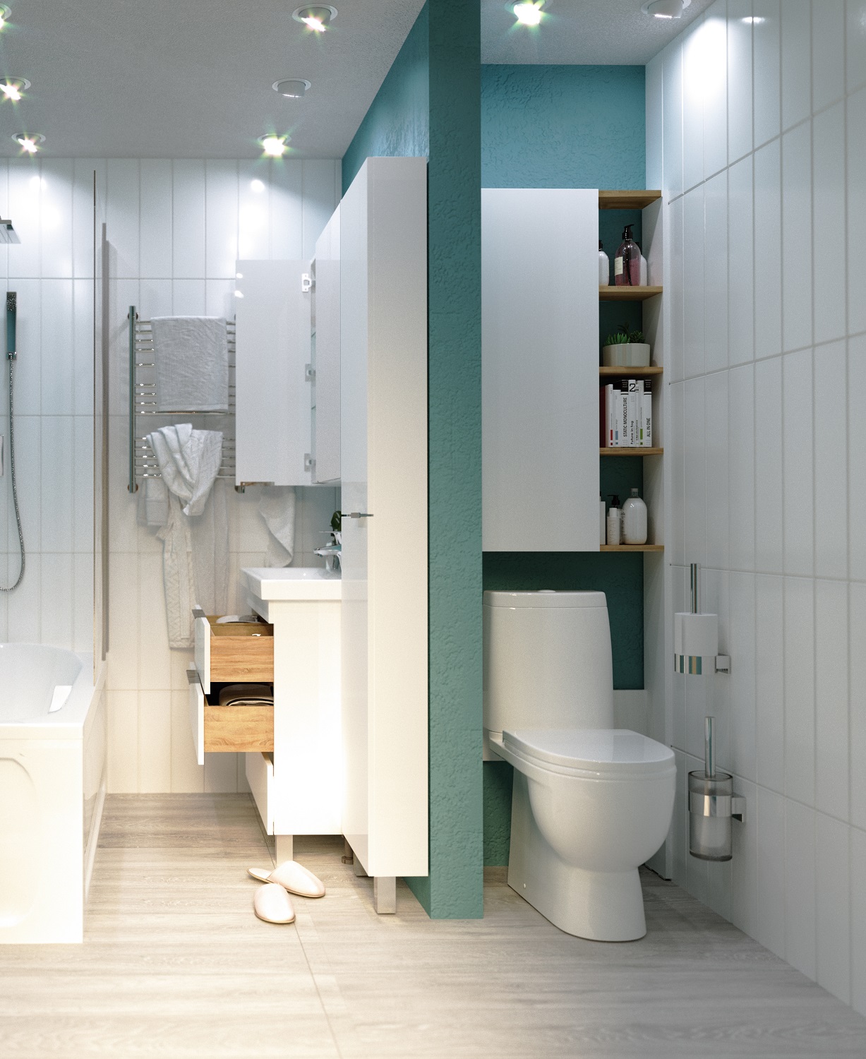 У92518 Шкаф Gaula 60Н 1д.White 1 Marka Gaula  - Вид №3