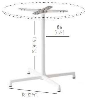 GABER Металлическое основание стола с 4-мя спицами sun-id-1399464 - Вид №4