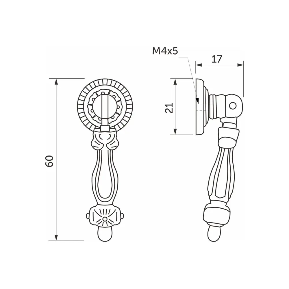 Мебельная ручка-кнопка матовое золото AKS STLM-2115498 - Вид №5