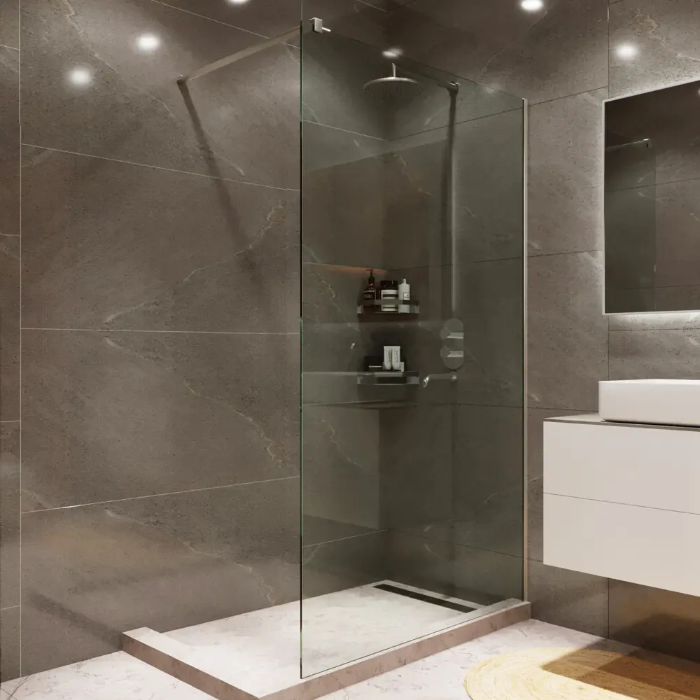 Душевая перегородка Mebelvann с закалённым стеклом 100×200 см 89372134 STLM-1003166