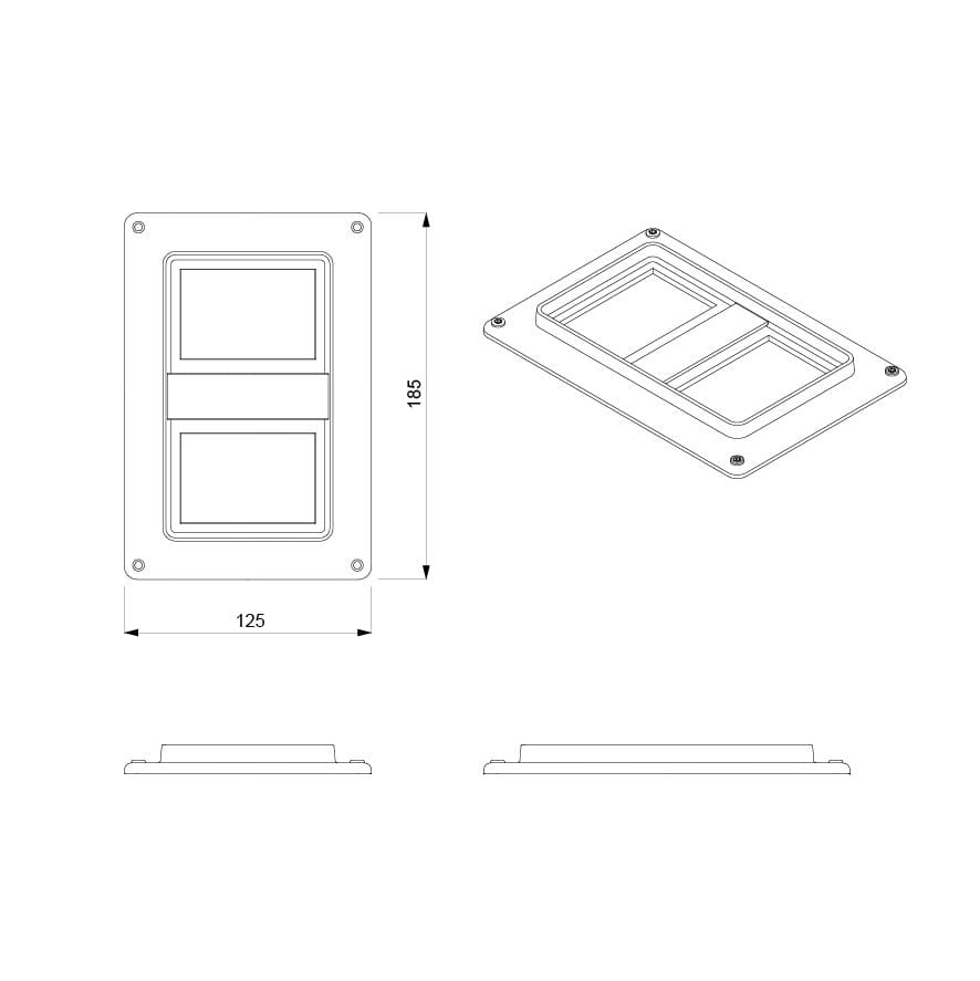 Окрашенная алюминиевая пластина для розеток и выключателей Genuit Corten ARCH-00129867 - Вид №11