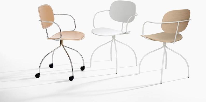 IOC project partners Офисный стул из дерева на колесиках Magenta sun-id-1374917 - Вид №2