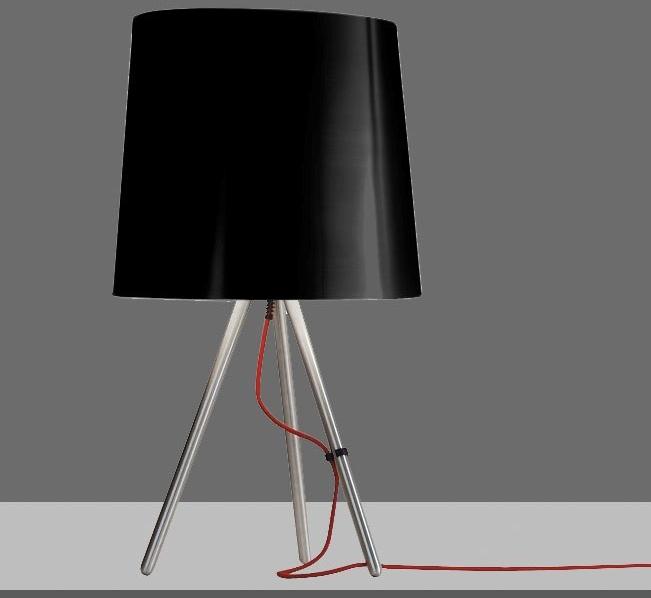 Martinelli Luce Настольная лампа из алюминия с тканевым абажуром Eva 798 - Вид №4