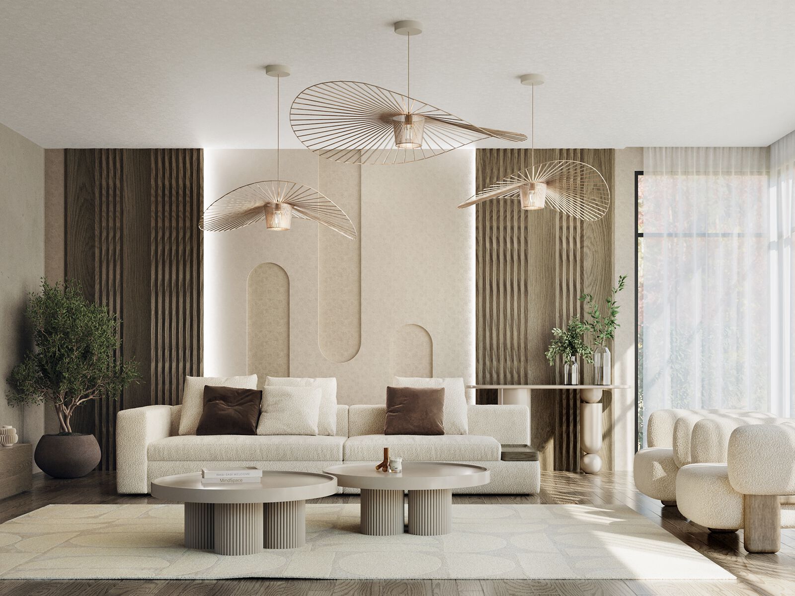 Круглый деревянный журнальный столик ANA ROQUE INTERIORS ARCH-00150968 - Вид №1