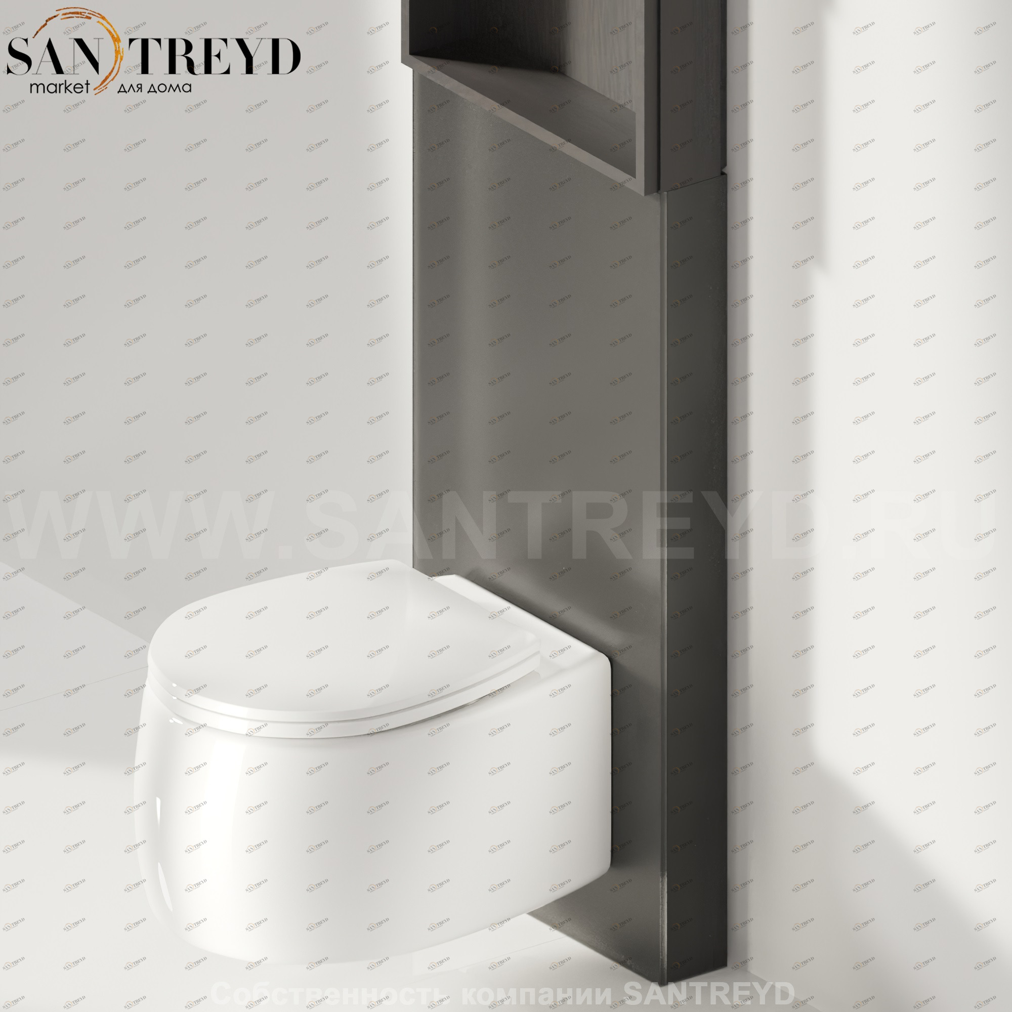 Нижний модуль MONOLITH для подвесного унитаза Agape AMON1293G