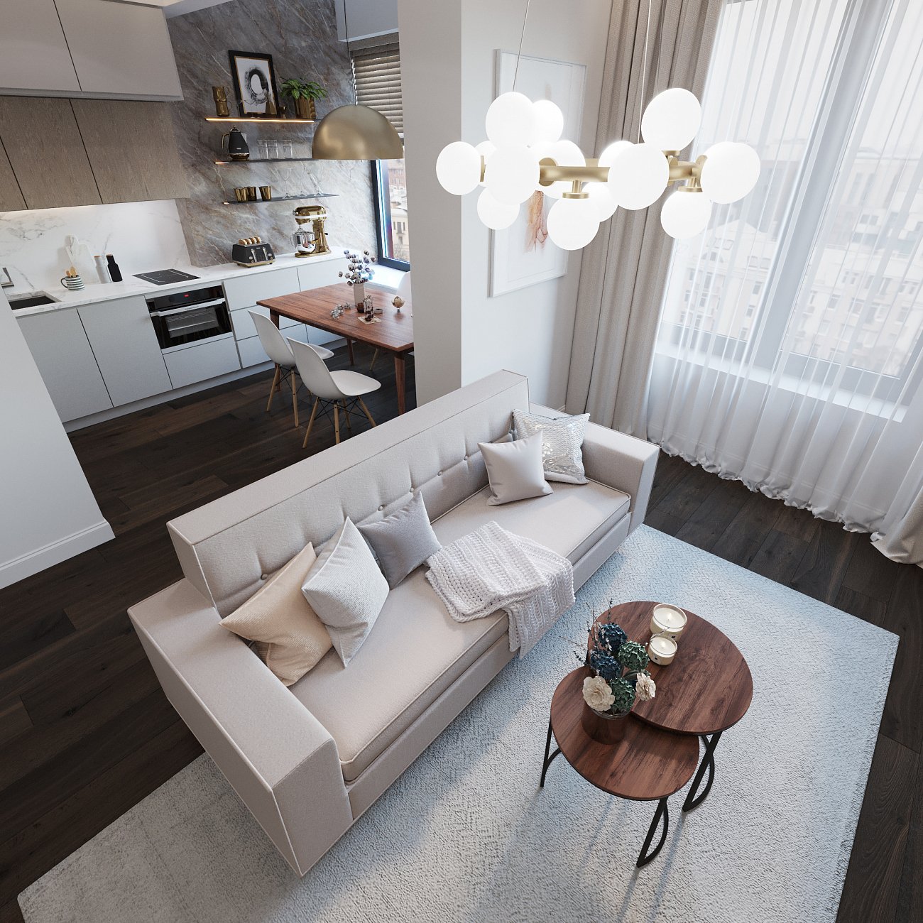 Подвесная люстра Ideal Lux Copernico SP20 Nero IDEAL LUX ДИЗАЙНЕРСКИЕ, COPERNICO 313629 Белый  - Вид №3