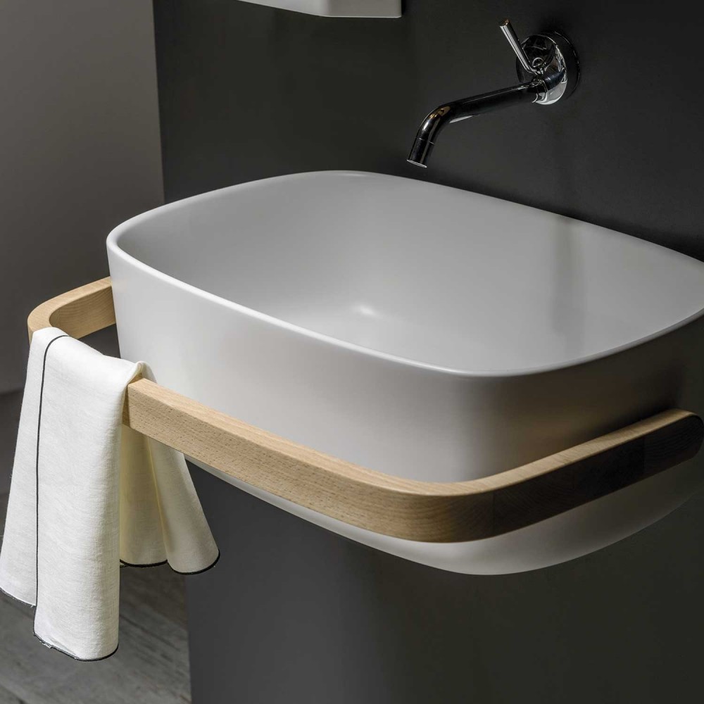 EVLACPHUG Подвесная раковина настенная прямоугольная EVER Life Design Bounce белая - Вид №2