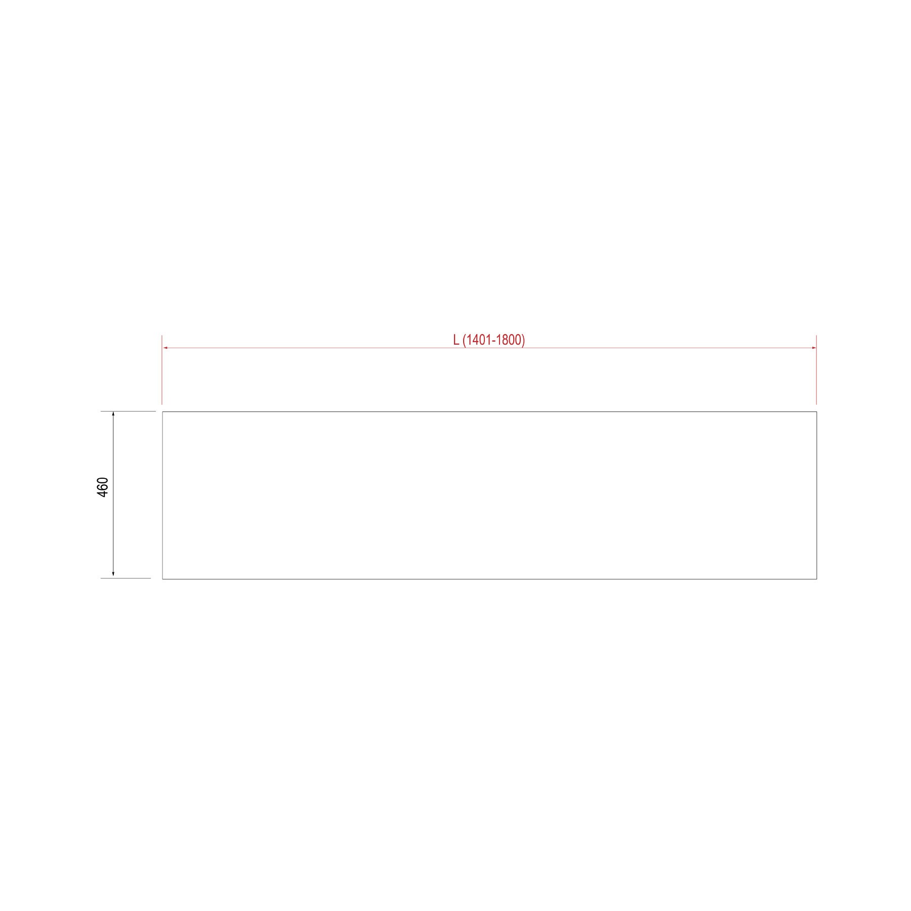 23012 SALGAR Столешница от 1401 до 1800 УГОЛЬ МАТОВЫЙ 50 мм Углерод  - Вид №1