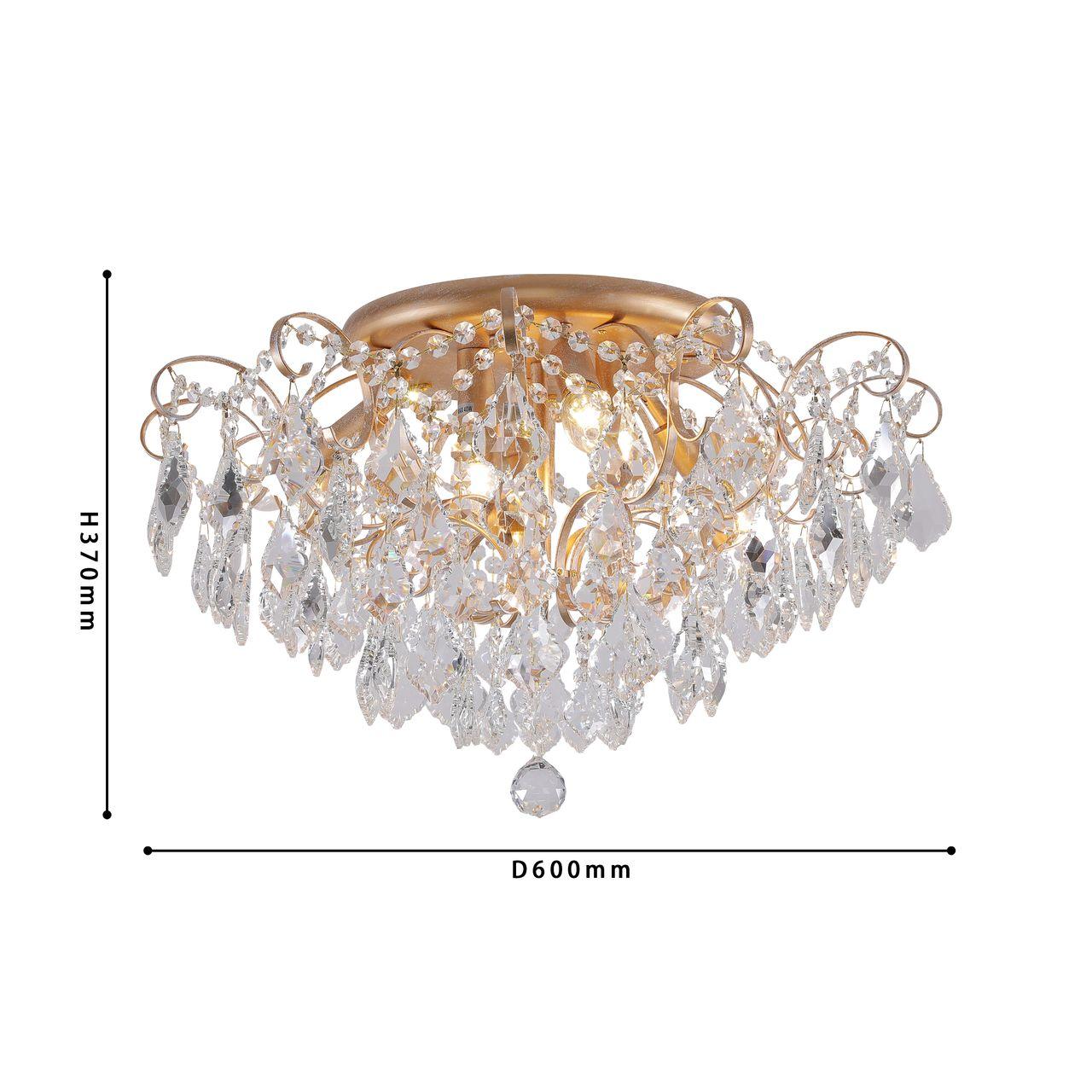 Потолочная люстра Favourite Pluvia 2447-6U FAVOURITE ДИЗАЙНЕРСКИЕ, PLUVIA 336759 Золото;прозрачный  - Вид №1