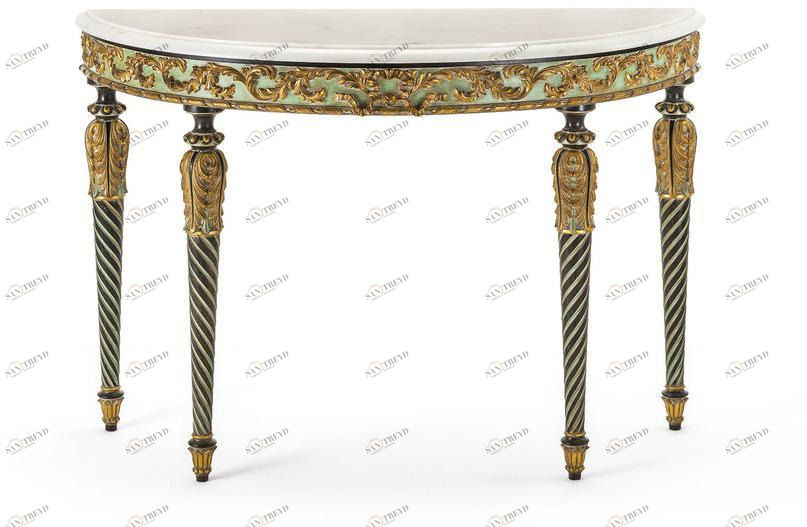 OAK Консоль в виде полумесяца из мрамора в классическом стиле Galleria sun-id-1438381