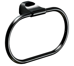 ST70(14) Gedy G-Stelvio, полотенцедержатель кольцо, цвет черный матовый 