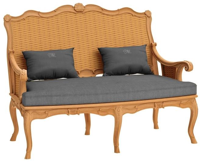 ASTELLO 2-местный диван из тикового дерева Fleur de lys sun-id-1477444 - Вид №7