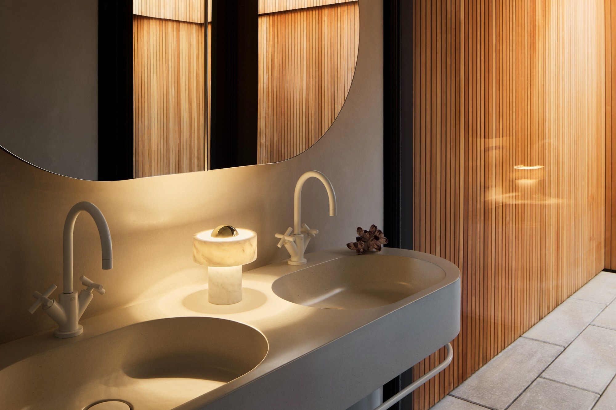 Мраморная светодиодная настольная лампа In Stock Tom Dixon ARCH-00028871 - Вид №10