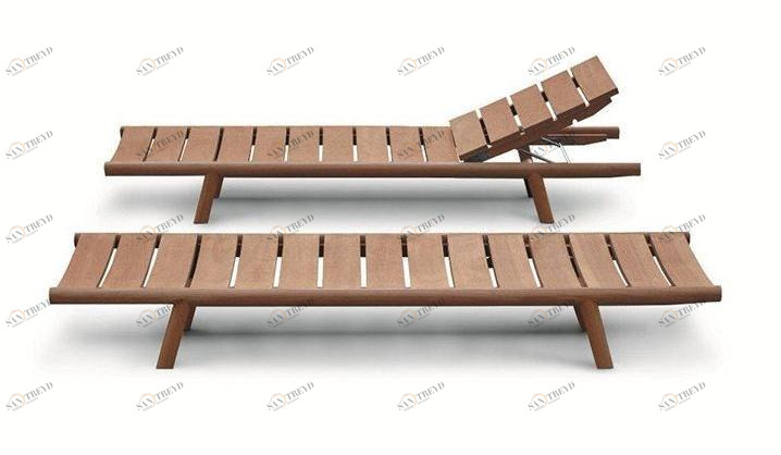 RODA Садовая кушетка из тика на колесиках Orson sun-id-1381654