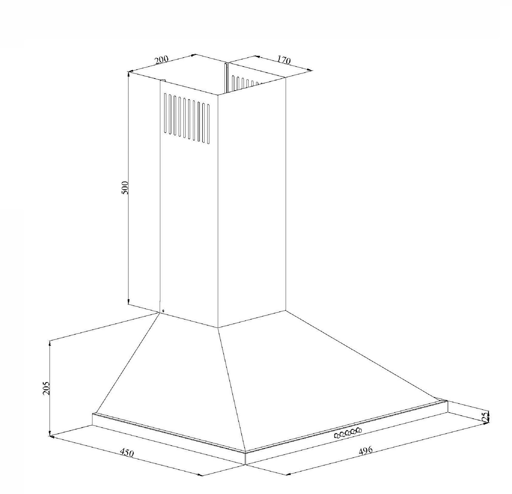 1014764 Вытяжка каминная Simfer 8563SM черный/черный STDN-0105830 - Вид №10