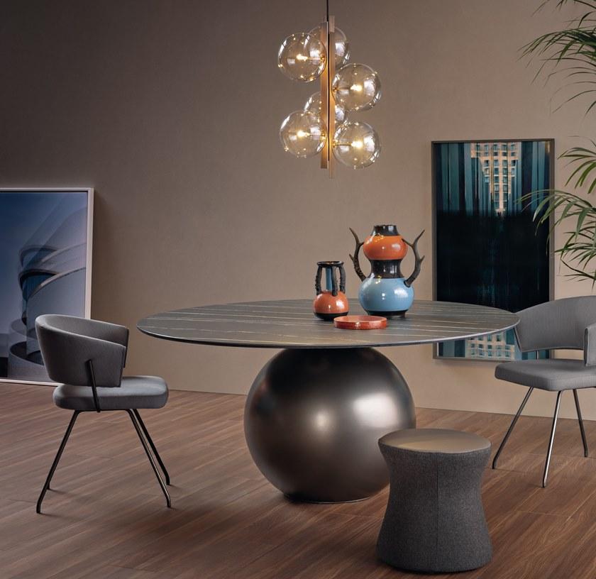 Bonaldo Круглый стол на металлической основе sun-id-1513684 - Вид №1