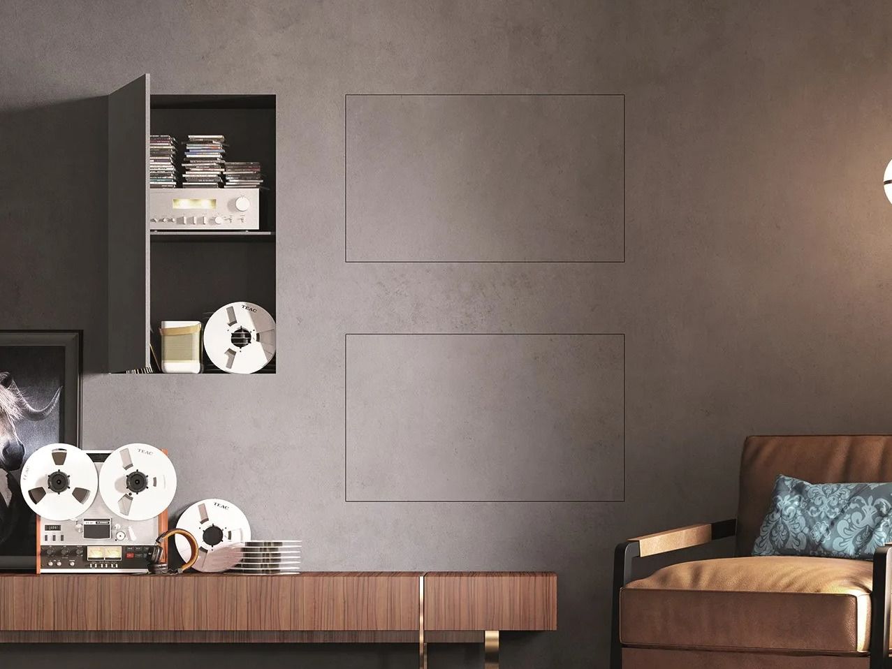 Flush-to-wall closing systems with paintable door panel Eclisse ECLISSE Syntesis ARCH-00109790