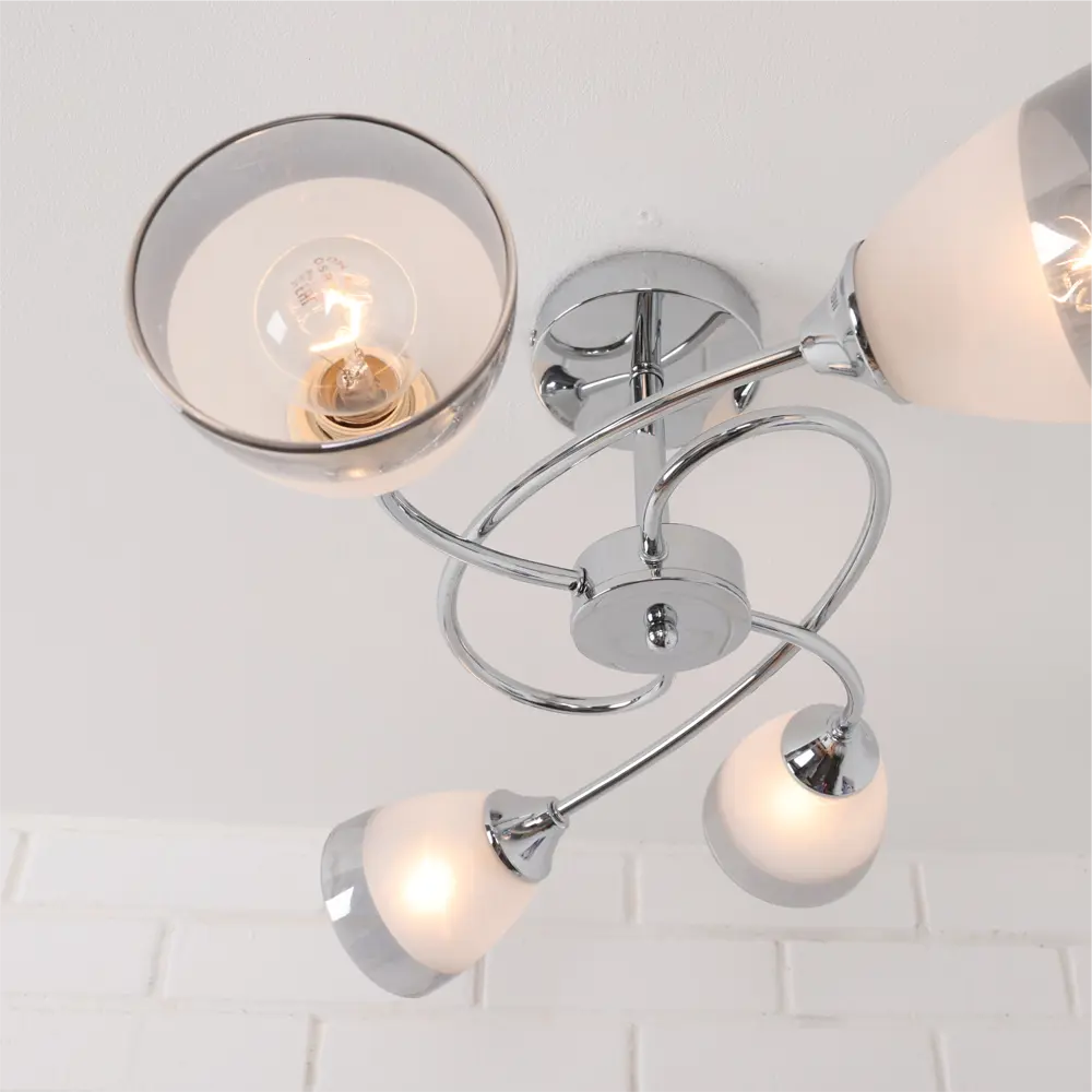 Люстра потолочная «Costa» 24000-4 4 лампы 12 м² цвет серебристый SCHAFFNER STLM-2120557 - Вид №6