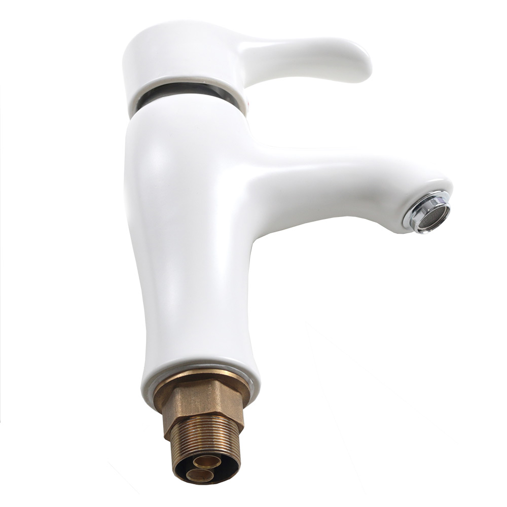 Смеситель д/ум MLN-F-002-M керамический, однорычажный, белый матовый MELANA  - Вид №2