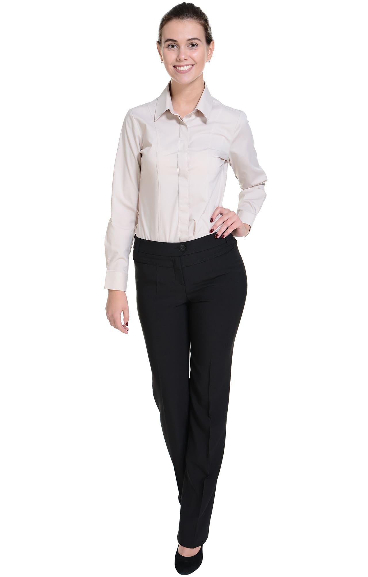 62502 Рубашка женская  beige El-Risto  Корпоративная одежда  размер 50 (XXL)  - Вид №6