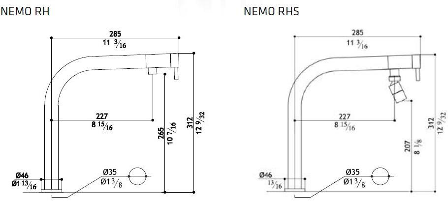 MGS Смеситель для кухни на столешнице из нержавеющей стали Nemo sun-id-1344759 - Вид №6