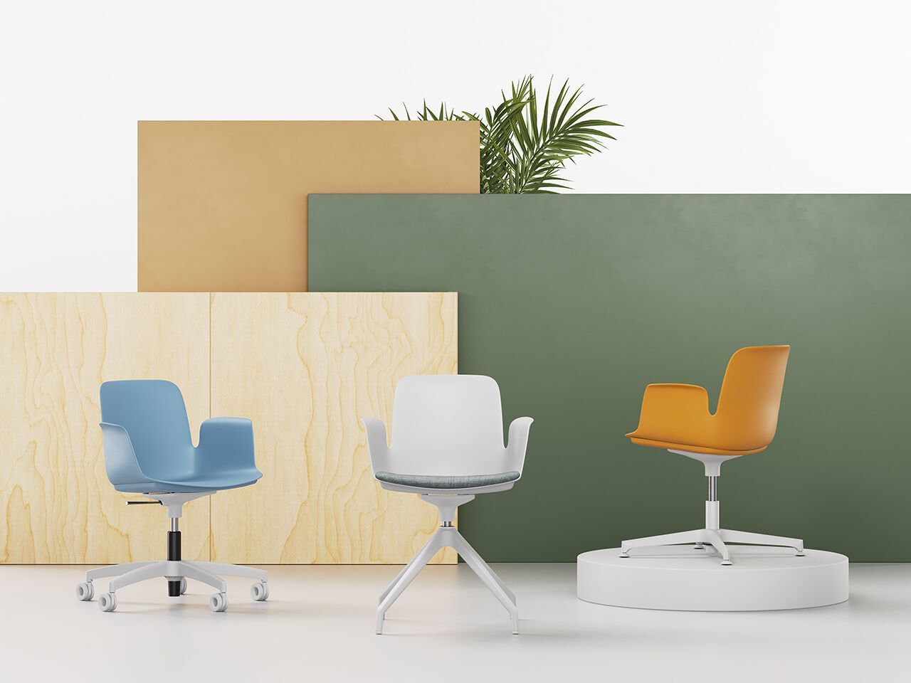 Пластиковый поворотный стул FREZZA Fior di Lotus Plastic ARCH-00087257 - Вид №2