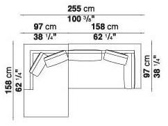 B&B Italia Модульный угловой диван из ткани Charles sun-id-1494315 - Вид №27