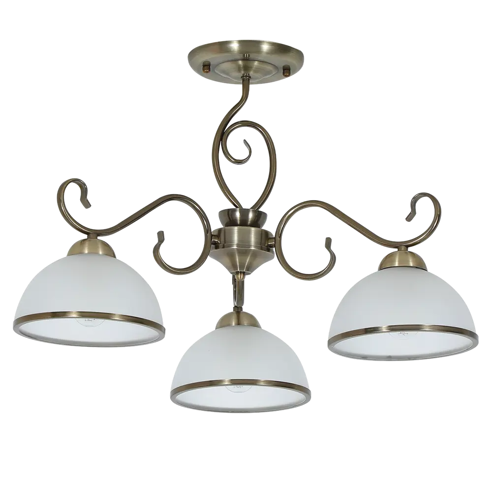 Люстра на штанге Palatino 3 лампы 12 м² цвет бронза SCHAFFNER STLM-2039582 - Вид №2