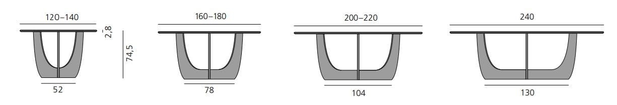 Круглый деревянный обеденный стол для гостиной more Cala ARCH-00096746 - Вид №4