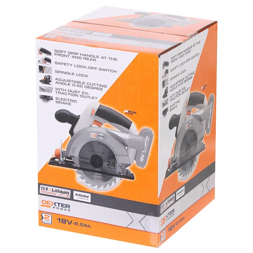 Циркулярная пила аккумуляторная Dexter Power CSC18LD1.9, 18 В Li-ion, 150 мм, без АКБ 81944903 STLM-2077386  - Вид №5