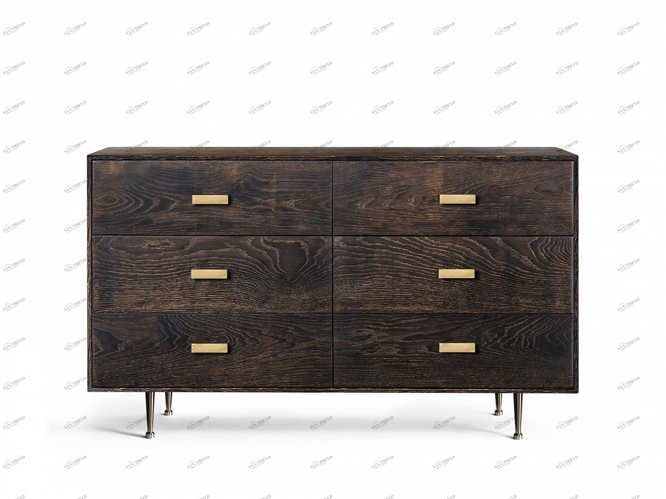 Комод на ножках с 3 ящиками ясень кофейный Bullwood ACWD BULLWOOD 00-3981913 Коричневый 