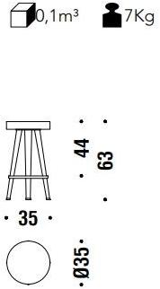Moroso Высокий деревянный табурет с кожаным сиденьем sun-id-1353397 - Вид №3