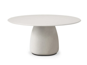 Круглый глиняный обеденный стол с центральным основанием