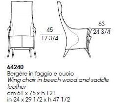 Giorgetti Кожаное кресло с высокой спинкой Progetti sun-id-1507916 - Вид №3