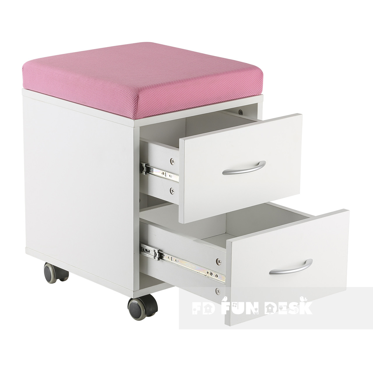 Тумбочка детская на колесиках розовая FunDesk SS15W Pink FUNDESK  00-3948565 Белый;розовый Santreyd  - Вид №1