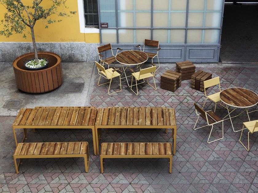 VESTRE Стол для общественных мест из стали и дерева Air sun-id-1464692 - Вид №5