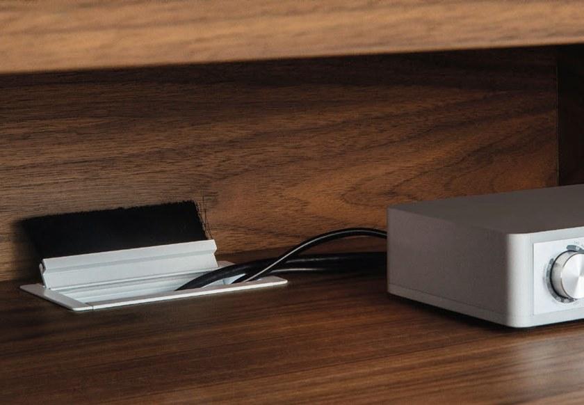 Porada Низкая деревянная тумба под ТВ с откидными дверцами Iron sun-id-1467198 - Вид №2