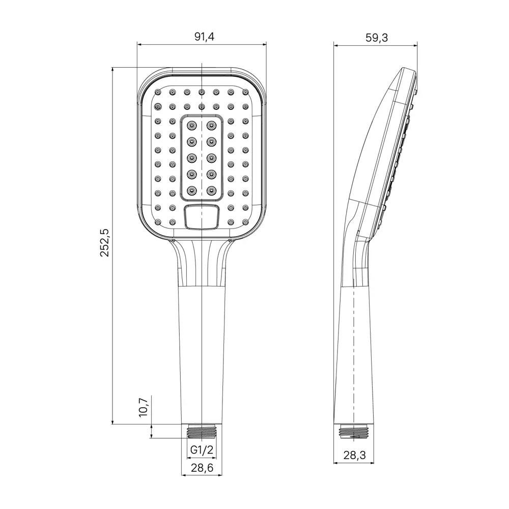 Milardo Ideal Spa - прямоугольная лейка для душа с 3 режимами подачи воды 89349129 STLM-1374012 - Вид №9