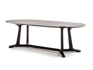 Овальный стол из керамогранита