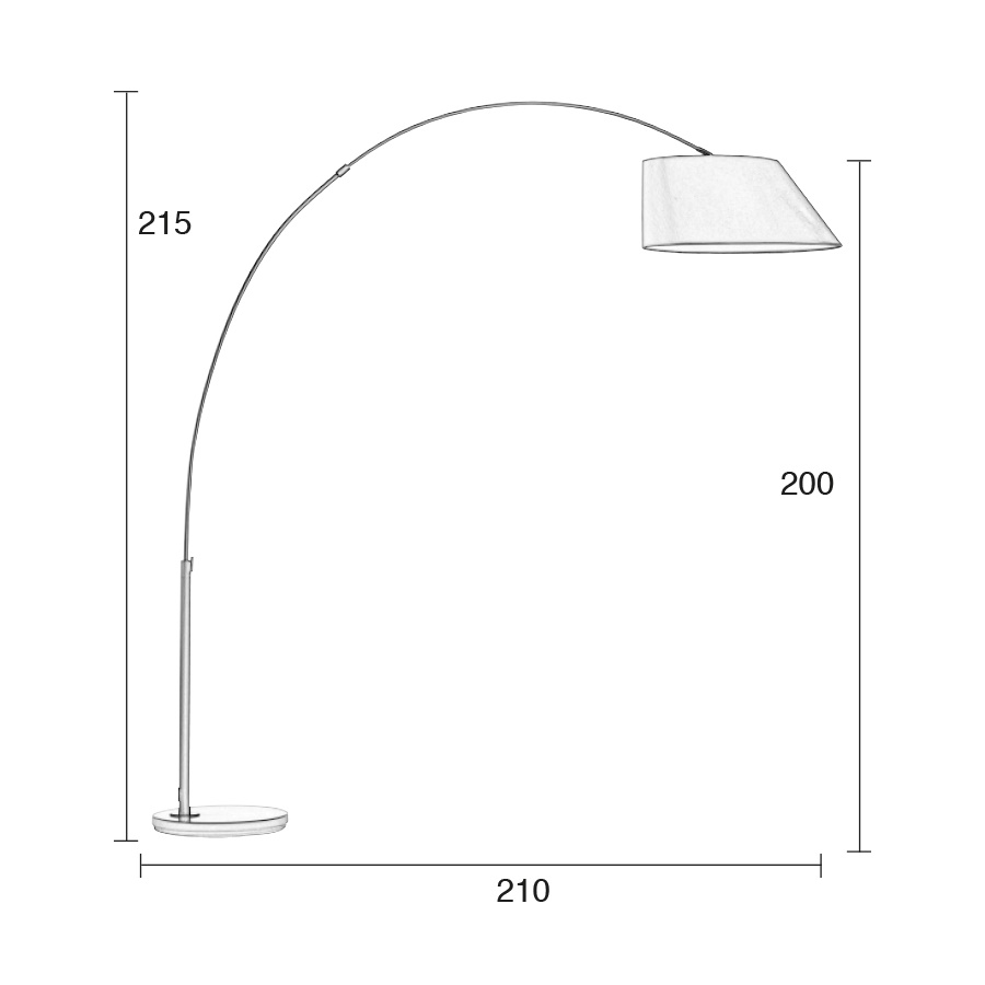 Лампа напольная Arc, белая Zuiver 5000856 - Вид №6