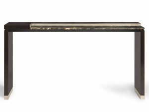 Прямоугольная консоль из мрамора и дерева